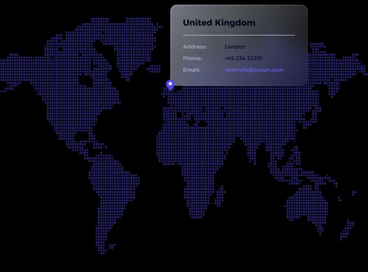 OOZUN contact coverage map